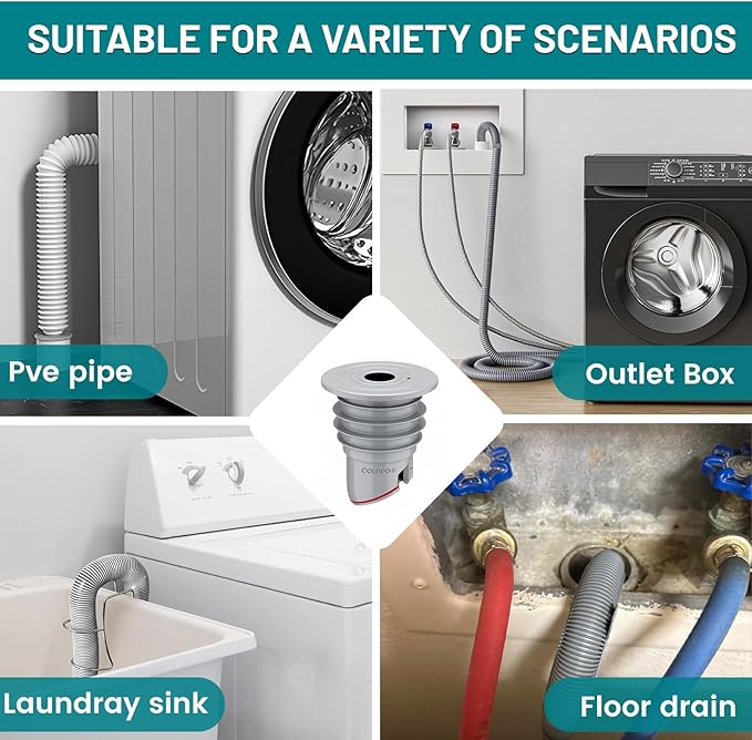 Washing Machine Drain Hose Seal, Anti-Odor Floor Drain Plug Sewer Pipe Seal Ring Sealing Cover, Washing Machine Sealing Plug (2, S: 35-40MM)