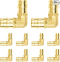 10-Pack YVSKM 1/2" PEX-A 90° Elbow Expansion Fitting, Lead-Free Brass Full Flow Connector, ASTM F1960 & cUPC Certified for Residential Hot & Cold Water and Radiant Heating Systems