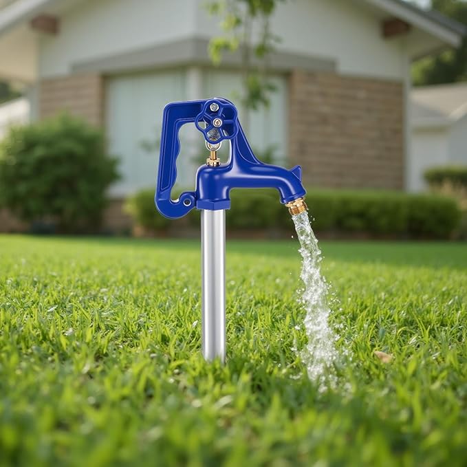 VEVOR Frost Proof Yard Hydrant, 6.22FT Freeze-Proof Outdoor Faucet with 48" Bury Depth, 3/4" NPT Pipe Connection, Lever Handle + Handwheel, No Lead Freezeless Hydrant for Yard Garden Farm Irrigation