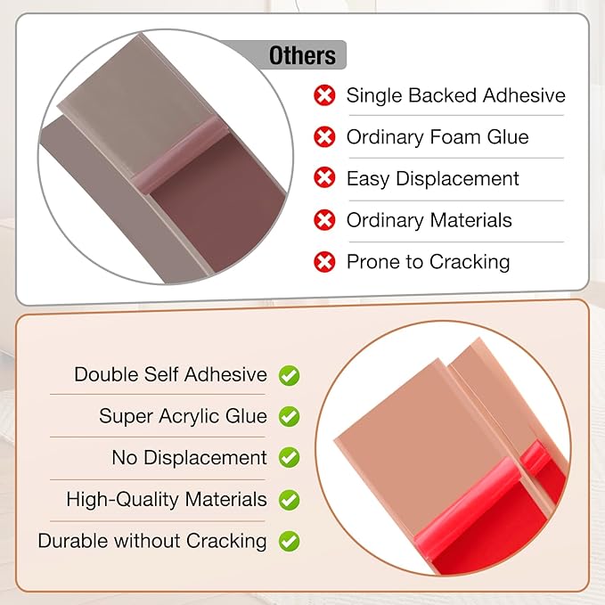 Floor Transition Strip Self Adhesive Vinyl Door Threshold for Doorways Carpet Edging Trim Overlap Edge Reducer for Laminate Floor, Carpet, Tile (Smoked Brown Wood Grain, 3/5" to 4/5", 3.3Ft)