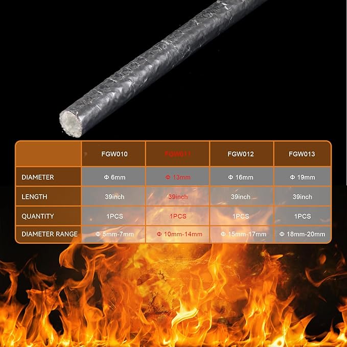 CARDI Aluminized Heat Shield Sleeving Self Wraped Wire Fuel Line Cables Hoses Heat Wrap Length 39" I.D.1/2" For Heat Resistant Automotive UP TO 400℉