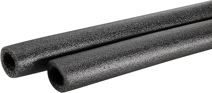 MECCANIXITY Foam Tube Sponge Protective Sleeve Black Seal Sleeve Polyethylene Pipe 25x40mm(1x1.57 Inch) for Pipe Insulation, Pack of 2