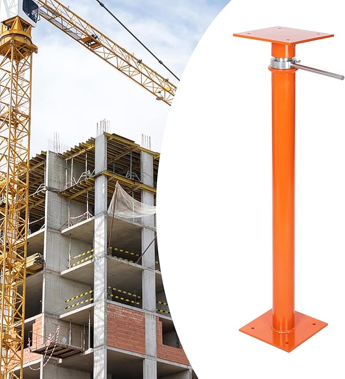 Adjustable Jacking Post, 12000lbs Load-Bearing Capacity Floor Jacks Adjustable Height 37-61in House Jack for Construction, Bridge Construction, Maintenance, Home Decoration(Orange)
