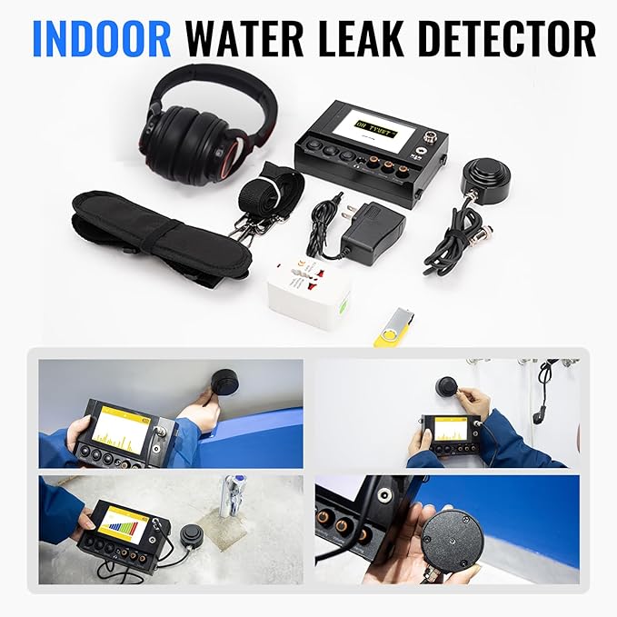 OH TYMWT-1A Underground Water Leak Detector, Ultrasonic Water Leak Sensor Pipes Water Leak Alarm Detector