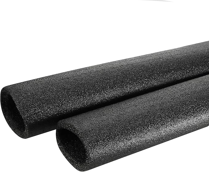 MECCANIXITY Foam Tube Sponge Protective Sleeve Black Seal Sleeve Polyethylene Pipe 60x80mm(2.36x3.15 Inch) for Pipe Insulation, Pack of 2