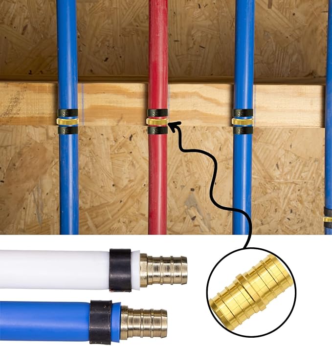 10 Pack 3/4" PEX Fittings, Brass Straight Coupling Fittings, for PEX Tubing Pipe