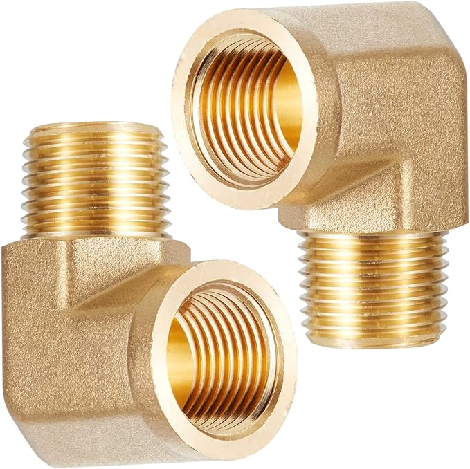 2pcs 90 Degree Barstock Street Elbow 1/2" NPT Male to 1/2" NPT Female Forged Fitting by CX WONDERLAND
