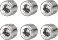 Pipe Plug Stainless Steel Internal Hex Thread Socket Pipe Plug Fitting - Fitting for (Sealing Port - Air Tanks - Water Outlets) 1/4 Inch NPT Male & 6 Pack