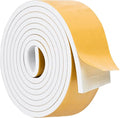 ToLanbbt White Door Window Weather Stripping Self Adhesive Foam Tape High Density Foam Sealing Strip Window Insulation Weatherproof Gasket Tape for Doors and Windows (3" W X 1/4" T X 10')