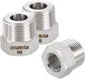 1 Pack 304 Stainless Steel Male to FeMale Adapter, 3/4" Male NPT x 3/8" FeMale NPT Hex Bushing Reducer for Industrial, Automotive, Fluid Transfer, Home Gardening, Water Treatment