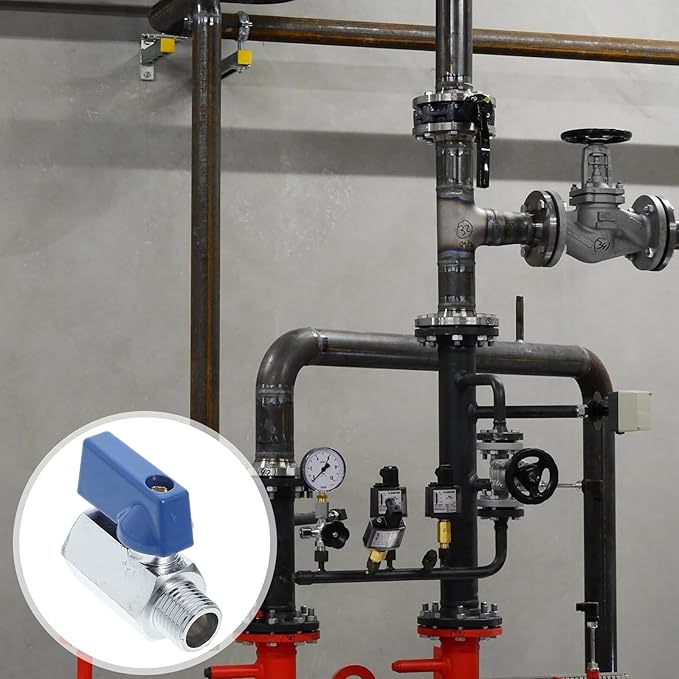 Mini Brass Ball Valve with Threaded Npt Female to Male Ends Compact Pneumatic Shut-off Valve for Plumbing and Industrial Use Brass Construction Space-saving Design Easy Operation