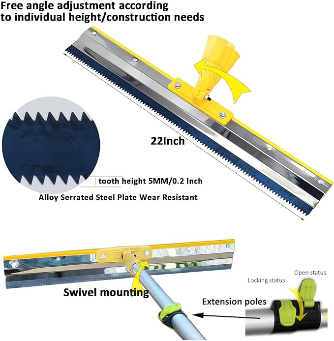 Self Leveling Concrete Epoxy Floor Tool Kit Spiked Roller for Self Leveling Epoxy Squeegee Garage Hard Floor Reconstruction