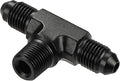 EVIL ENERGY 3AN Tee Male Flare to 1/8 NPT on Side Branch T Fitting Adapter Aluminum Black