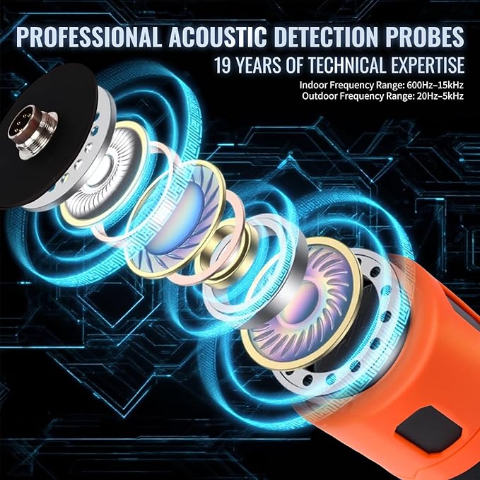 PQWT 125A Underground Water Leak Detector, Indoor Wall & Ground Water Pipe Leak Detection