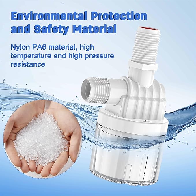 2 Pack 1/2" Water Float Valve Inside Type, 1/2 Inch Top Inlet Automatic Water Level Control Valve Uesd for Water Tank, Swimming Pools, Livestock Tanks, Aquaculture, Aquariums