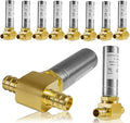 Water Hammer Arrestor,1/2Inch Tee Stainless Steel Water Arrestor,Pex Crimp Connection(10PACK,Stainless Steel Arrestor)(HAMMER011-10Pack)