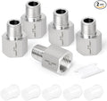TAISHER 2PCS Forging of 316L Stainless Steel Pipe Fitting, Reducer Adapter, 1/8" NPT Male x 3/8" NPT Female, Reducing Pipe Adapter Fitting