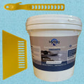 Epoxy Colored Sand Floor Paint, Epoxy Floor Paint High Gloss Marble Effect Coating for Indoor and Outdoor, Wear-resistant and non-slip Self-leveling Coating Blue 176OZ(5KG)
