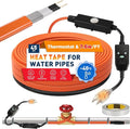 3~100FT Heat Tape for Water Pipes, UL & ETL Certified 45 FT Self-Regulating Pipe Heating Cable with Thermostat for Pipe Freeze Protection, Waterproof Heat Tape for Metal and Plastic Pipes