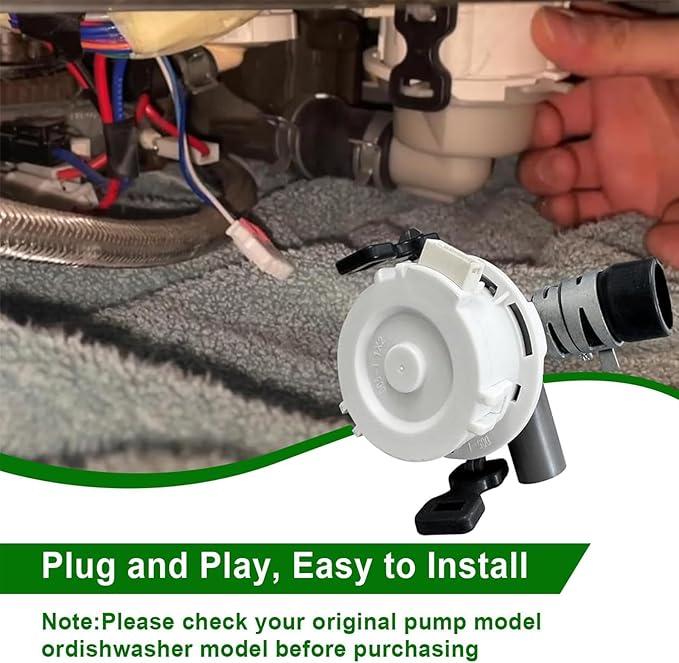 ABQ73503002 ABQ73503004 Dishwasher Drain Pump Compatible with Kenmore/LG Dishwasher, Replace 4116058 AP5973786 PS11706890 EAP11706890