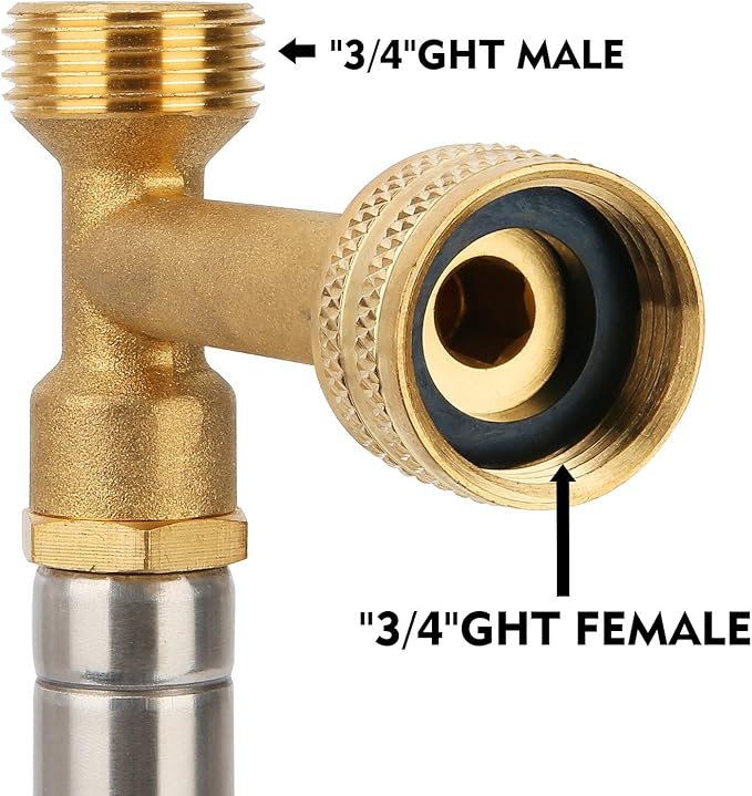 Solimeta Water Hammer Arrestor 3/4"GHT Thread for Washing Machine, Toilet, Air Hammer Arrestor, 2 Pcs