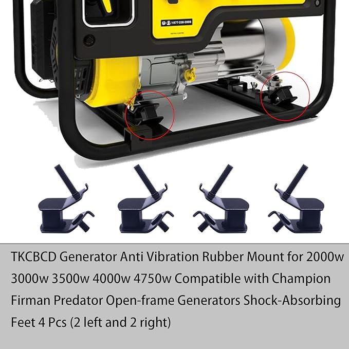 Generator Anti Vibration Rubber Mount Compatible with Predator 7000/8750W 7250/9000 Watts Generator,4 Same Large Thick Anti Vibration Rubber Mounts Replaces 11HP 13HP 389CC 420CC