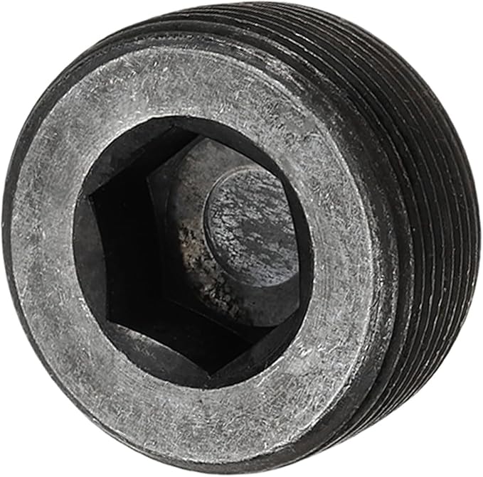 Pipe Plug Carbon Steel Internal Hex Thread Socket Pipe Plug Fitting - Fitting for (Sealing Port - Air Tanks - Water Outlets) 1-1/2 Inch NPT Male