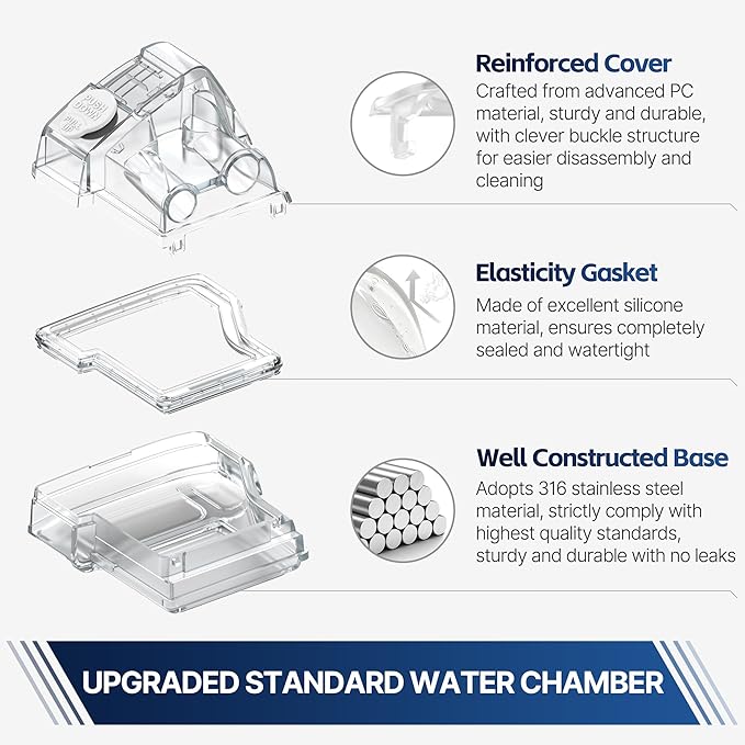 2 Packs Replacement Cleanable Water Chamber 37299 for AirSense 10 & AirCurve 10, FSA/HSA Eligible, Perfect Fit & Reliable Seal Water Tub for Durable Use, Great-Value Replacement Supplies by Everness