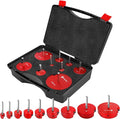 9Pcs PVC Pipe Reamer Kit With 1/2inch, 3/4inch, 1inch, 1-1/4inch,1-1/2inch, 2inch,2-1/2inch, 3inch, 4inch Head Aluminum, PVC Fitting Saver, PVC Socket Saver For SCH40 PVC, ABS PVC Pipe, CPVC