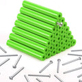 Hotop 64 Pieces Electrical Outlet Spacers Electrical Outlet Box Extender Kit Includes 16 Pcs 3 Inch Switch and 48 Pcs 1-1/2 Inch 6-32 Thread Flat Head Device Mounting Long Screws (Fluorescent Green)