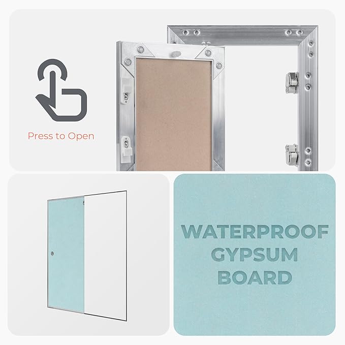 16" x 24" Inch Wall Access Panel - Waterproof Drywall Panel & Aluminum Frame Crawl Space Hatch Door - Plumbing Access Panel for Wall & Ceiling, HVAC - Drywall Access, Cover