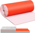 323 Sqft Uncoupling Membrane for Tile 1/8''(3mm) Thick Waterproofing Membrane Crack Prevention Anti Fracture Flooring Underlayment for Bathroom Shower Kitchen Basement(Orange)