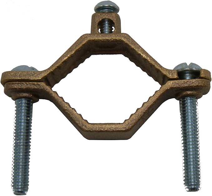 COREX 1-1/4" to 2" Bronze Water Pipe Ground Clamp - High Conductivity Grounding Clamp Conduit Fitting