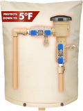 SUNICO Backflow Preventer Insulation Cover (5°F) - 5-Layer Upgrade Insulated Design Sprinkler Covers for Outside,16" W X 20" H, Backflow Insulation Cover for Sprinkler Valve ,Winter Freeze Protection