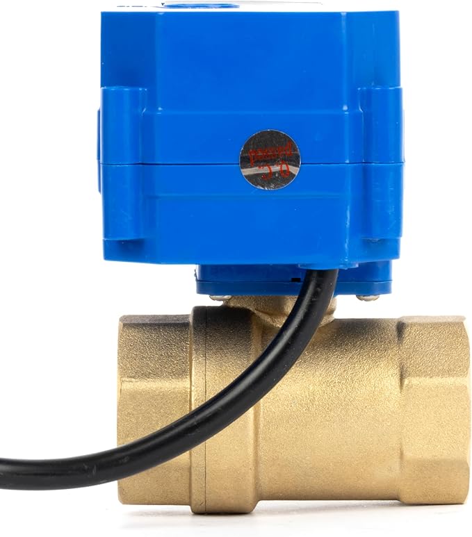 U.S. Solid 1" NPT Motorized Ball Valve with US Plug 110VAC Brass Electrical Ball Valve,Auto Return, Normally Closed, IP65