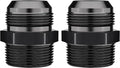 EVIL ENERGY 20AN Male Flare to 1-1/4" NPT Pipe Fitting Adapter Straight Aluminum Black 2PCS