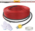 55 Feet Heating Tape for Pipe Freeze Protection with Build in Thermostat, 120 V Electric Pipe Protection from Freeze with Thermostat, 7 W/Ft, Heat Trace for Water Pipes