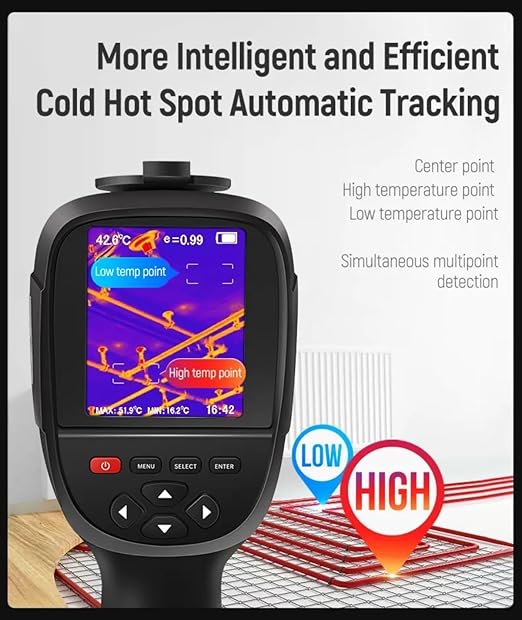 GOYOJO 256x192 Thermal Imaging Camera with Dual-Light Fusion, -4~1022°F, Handheld Infrared Thermal Imager for Home Inspection HVAC Electrical and Mechanical Maintenance