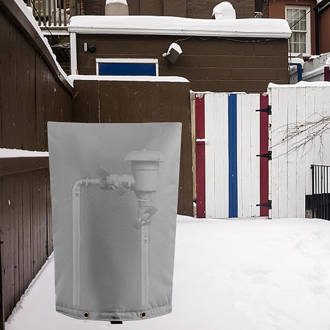 Insulated Backflow Preventer Pouch - Outdoor Pipe Insulation for Winter, Well Pump & Sprinkler Valve Protection