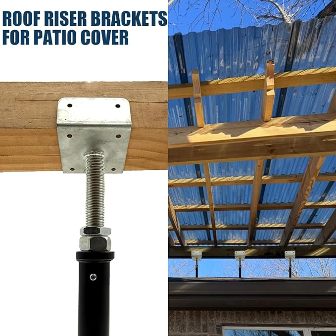 4 Pack U-Shaped Floor Jack - Adjustable Steel Beam Support for 4x2, 4x4, 4x6 Joists Heavy Duty Screw Jack with U-Head Telepost & House Jack.6-9 Inch Adjustment Range
