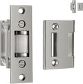 HOMOTEK 2 Pack Commercial Heavy Duty Door Roller Catch, Drive in Ball Catch with Strike Plate Solid Zinc Adjustable Silent Door Latch, Spring Tension Roller, Satin Nickle