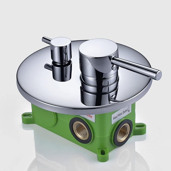 sumerain Tub and Shower Faucet Set with Valve Included, Shower System with Tub Spout Chrome