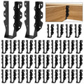 48 Pcs 2"x 8" Joist Hanger,Q235B Steel Black Powder Coated Face Mount Joist Hangers ,Hurricane Ties for Rafters,Tie Brackets for Floor Deck and Ceiling Joists