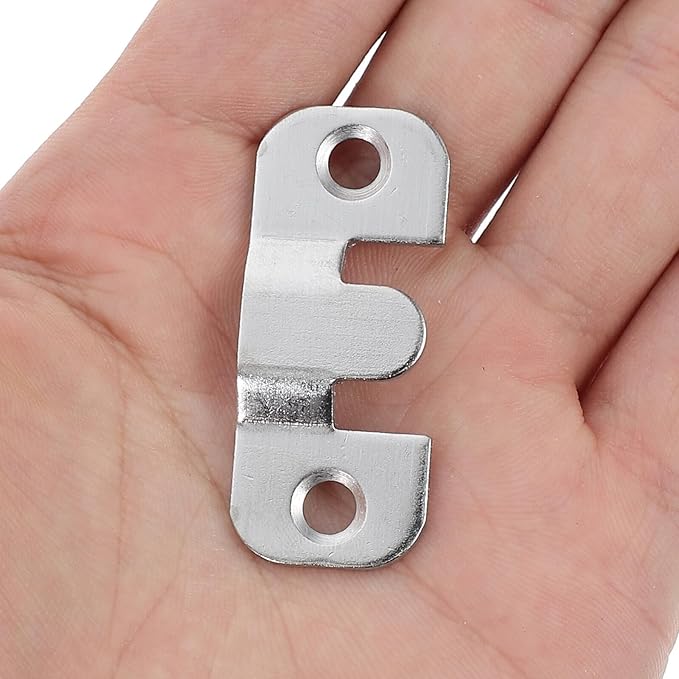 LIFKOME 20PCS Heavy Duty Interlocking Flush Mount Bracket Picture Hanging Hooks with Screws Secure Wall Mount Picture Frame Hanger for Photo Frames Mirrors Furniture Connector Home and