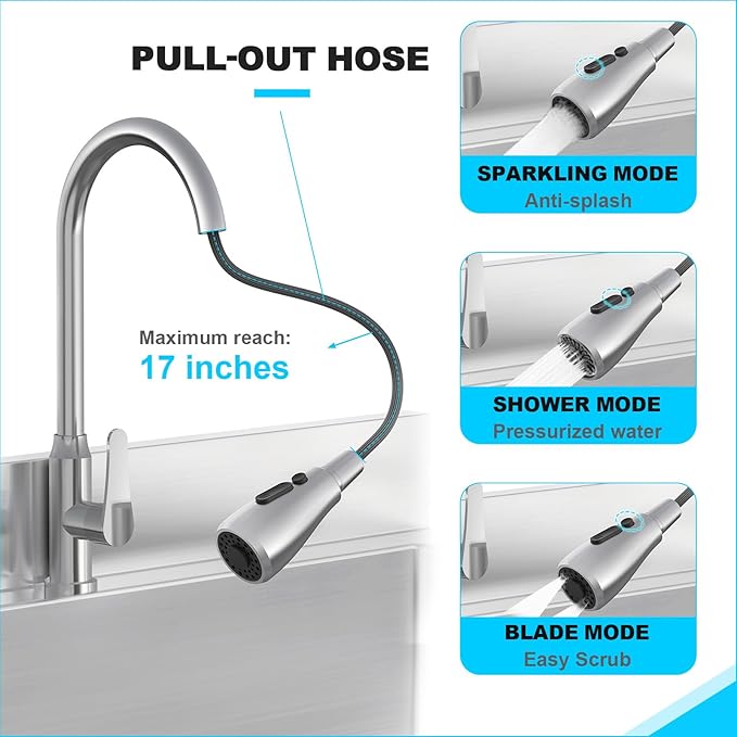 Stainless Steel Utility Sink Single Bowl Freestanding Laundry Sink with Pull-Out Faucet,for Pet Cleaning Laundry Room Farmhouse Indoor and Outdoor Sink