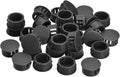 uxcell 18mm(45/64") Plastic Hole Plugs, 36Pcs Flush Type Panel Round Snap in Fastener Knockout Locking Plugs for Furniture Insert End Caps Panels, Black