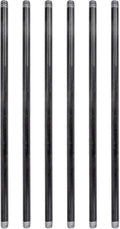 PIPE DÉCOR 1/2” x 24” Malleable Cast Iron Pipe, Pre Cut Connectors, Industrial Steel Grey Fits Standard Half Inch Black Threaded Pipes Nipples and Fittings, Build Vintage DIY Furniture, 6 Pack