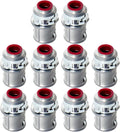 MAKERELE 3/8" Metal-Clad Cable Connector, Snap-in Conduit Fitting, Zinc Electrical Connector for Steel and Aluminum MC/AC Cable (10 pack)