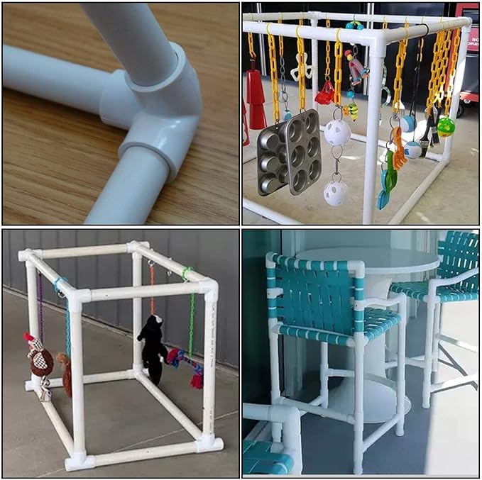 JOIKIT 20 Pack 1 Inch 3 Way PVC Elbow Fittings Corner Fittings, Furniture Grade PVC Pipe Connectors for Furniture Assembly, Greenhouse Pipe Connection, Tent Building