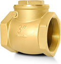 3" NPT Horizontal Check Valve, Brass Non Return Swing Check Valve to Prevent Water Backflow, Level One Way Counterflow Valve to Prevent the Medium Backflow for Oil Water Gas Air（3", DN80）
